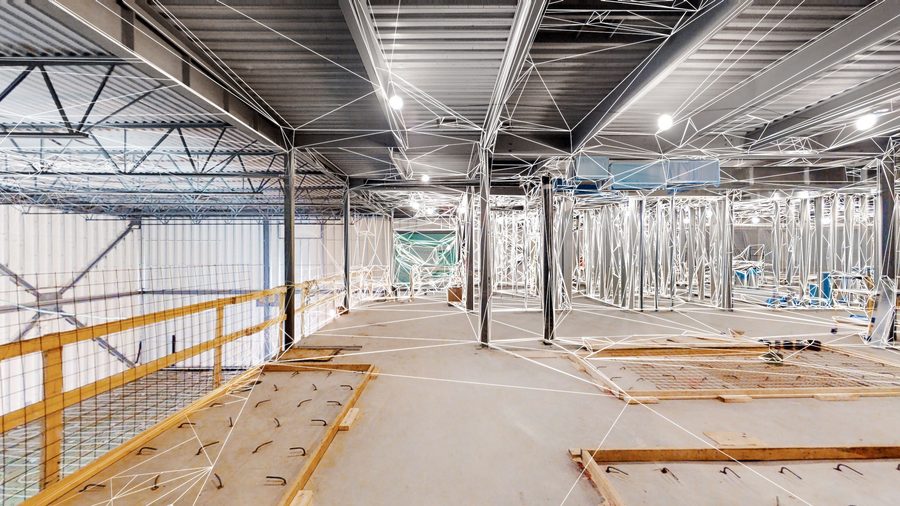 3D survey of an industrial building under construction
